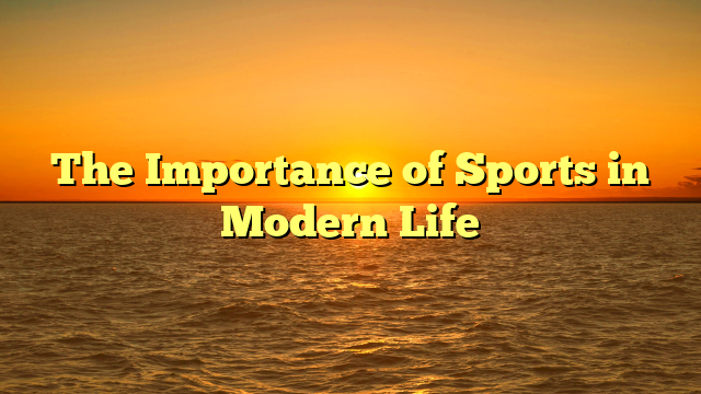 The Importance of Sports in Modern Life
