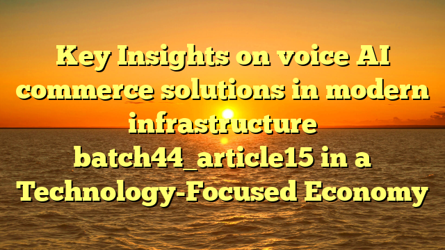 Key Insights on voice AI commerce solutions in modern infrastructure batch44_article15 in a Technology-Focused Economy