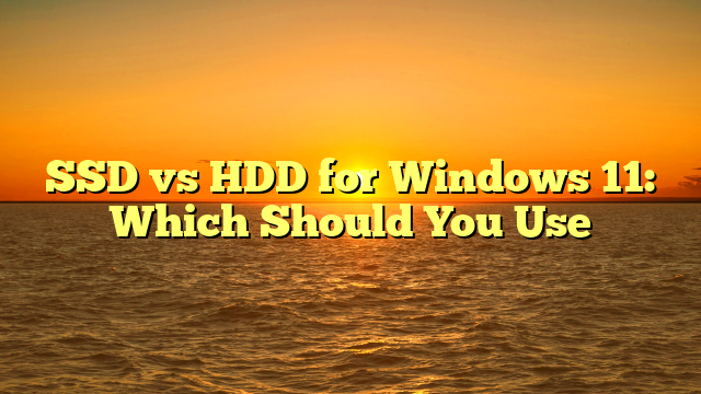 SSD vs HDD for Windows 11: Which Should You Use