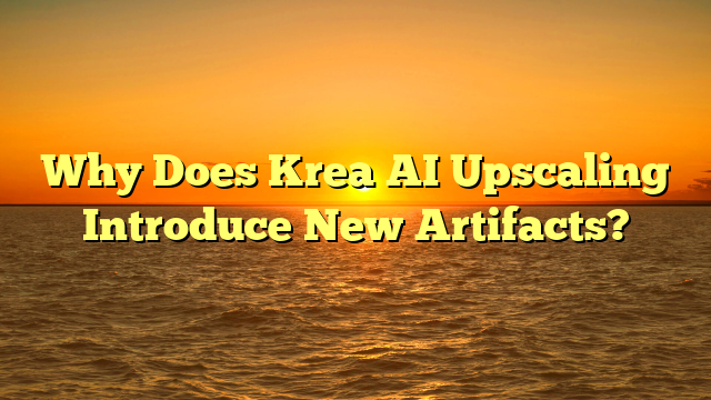 Why Does Krea AI Upscaling Introduce New Artifacts?